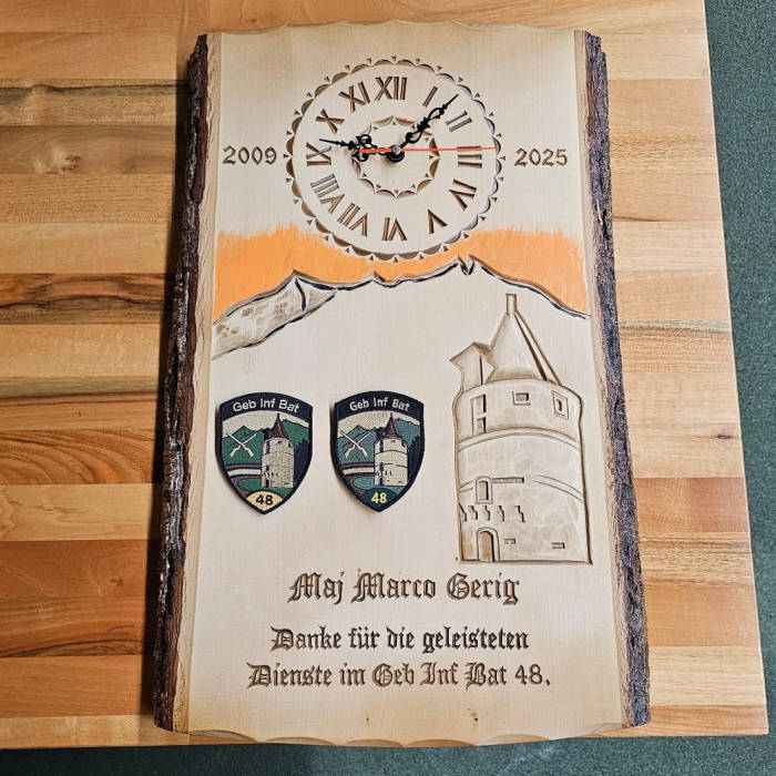 Danksagung zum geleisteten Militärdienst